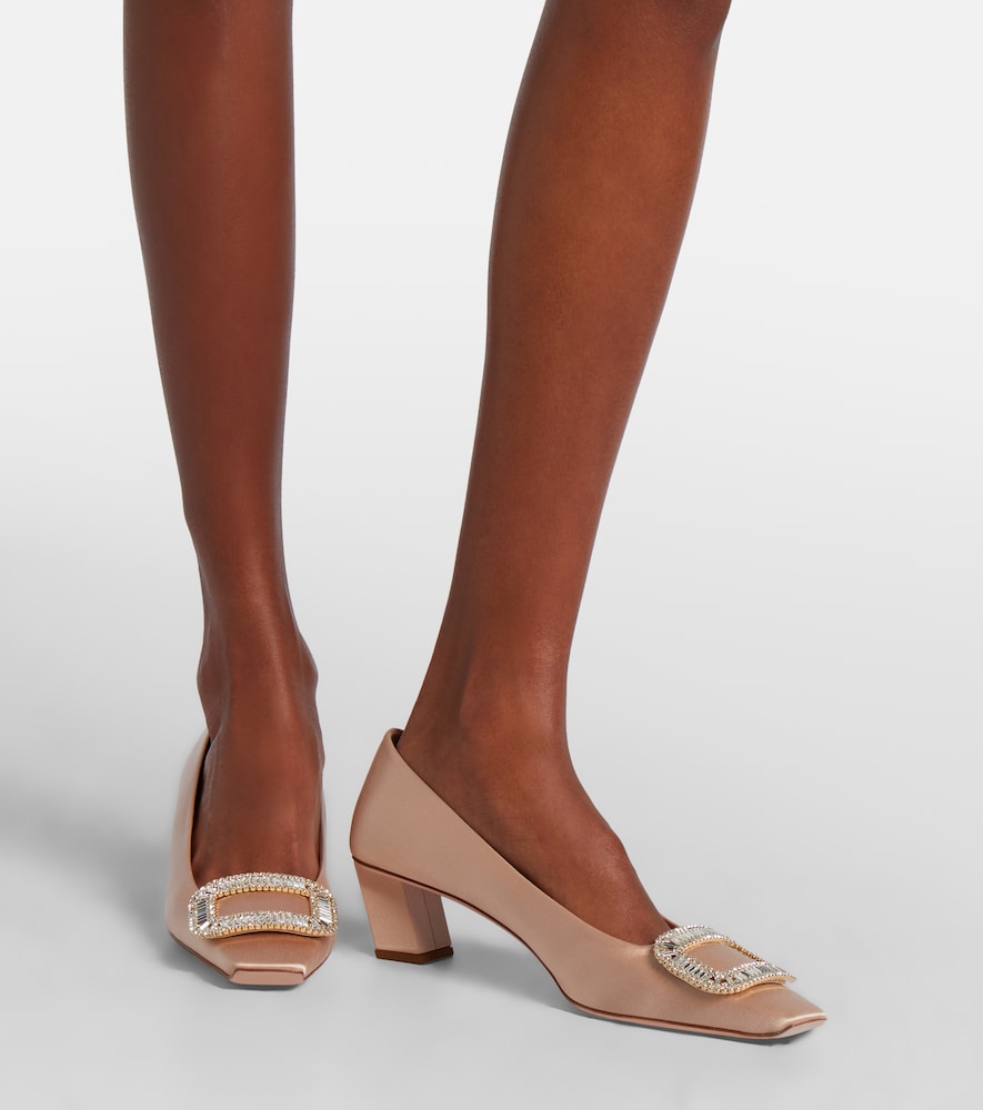 Roger Vivier Belle Vivier 45 embellished satin pumps