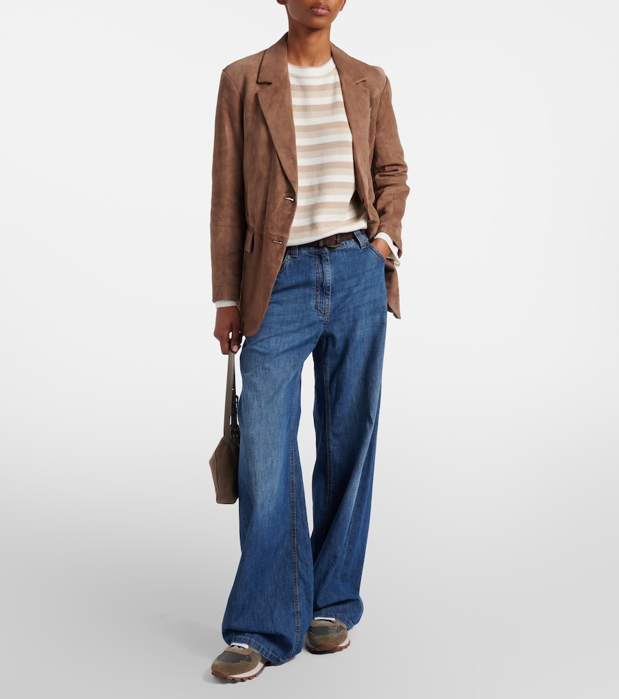  Brunello Cucinelli Brunello Cucinelli Suede Blazer 