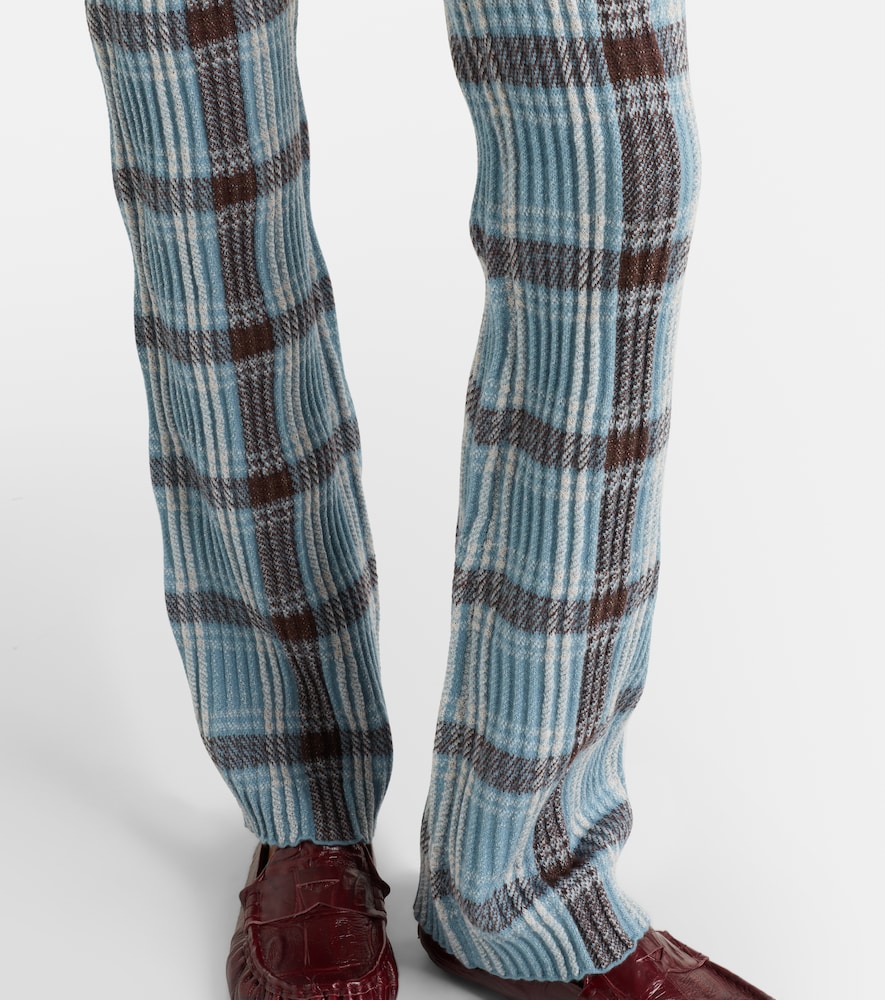  Acne Studios Acne Studios Checked Wool-blend Slim Pants 