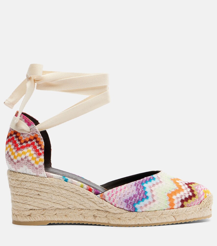  Missoni Missoni Eva 60 Zigzag Lamã© Espadrille Wedges 