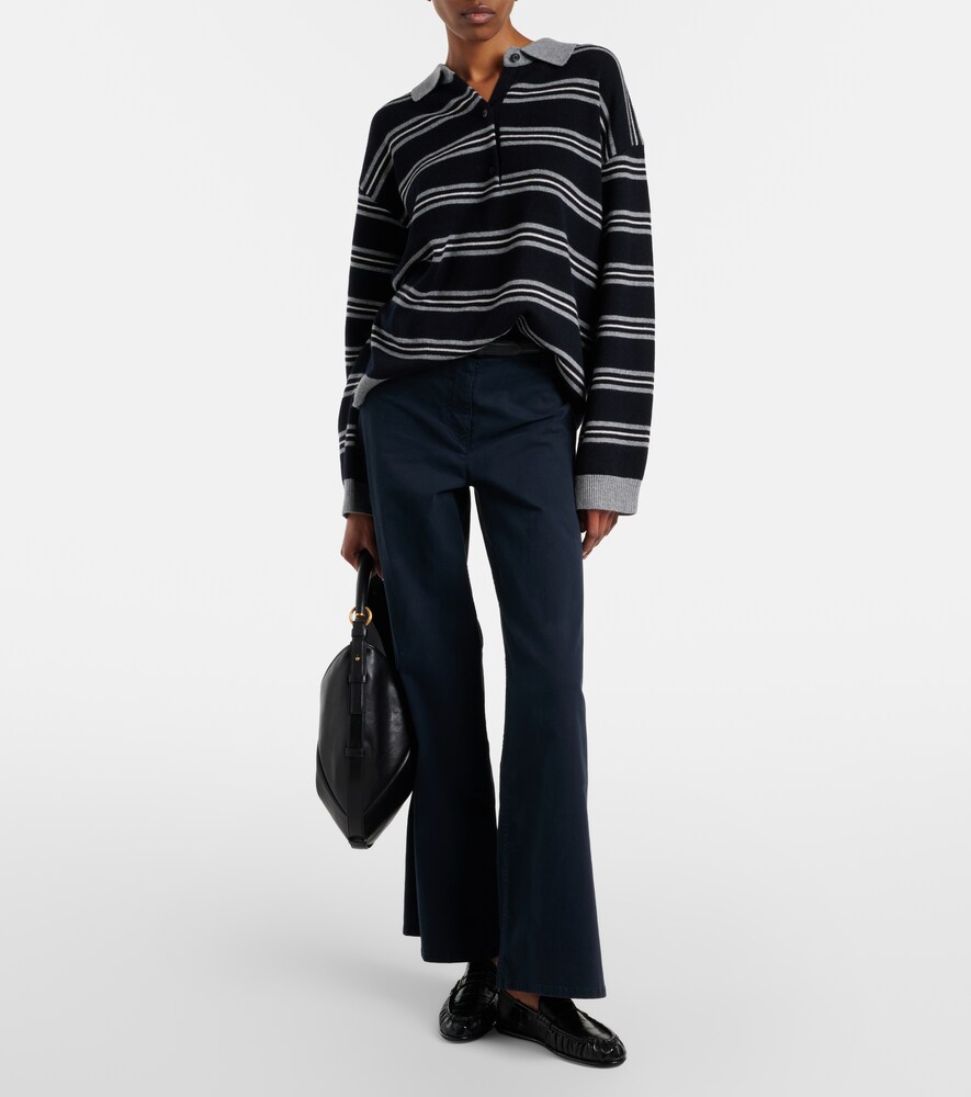 Nili Lotan Galvez striped cashmere polo sweater