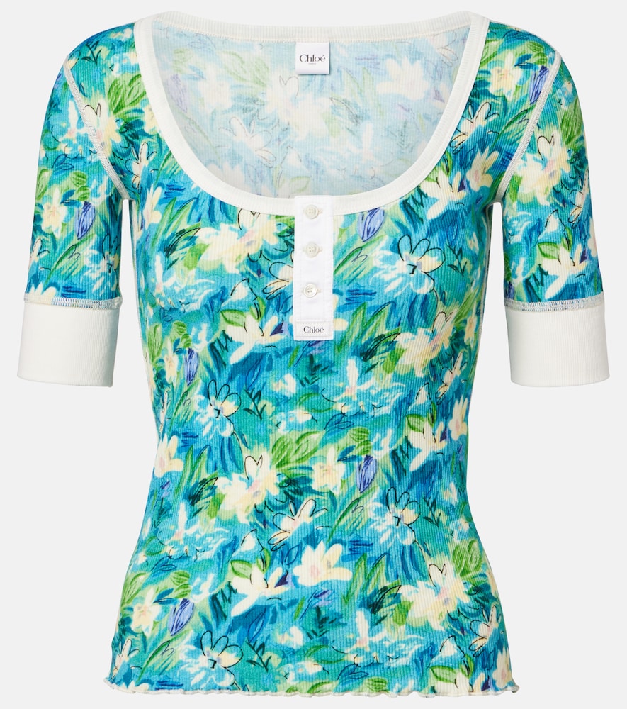 Chloe Chloé Floral cotton-blend bowling shirt | Thumbnail 6 Chloe Chloé Floral cotton-blend bowling shirt | Thumbnail 6