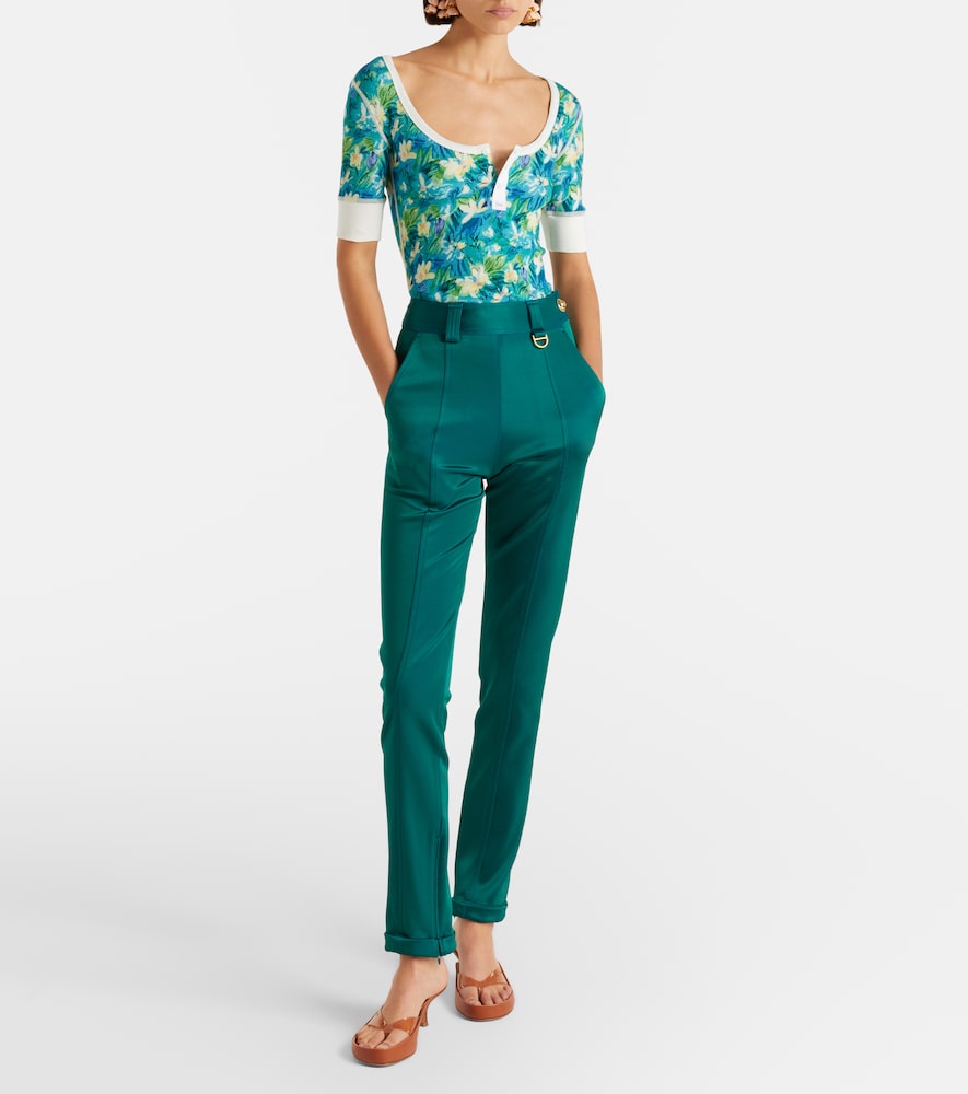 Chloé Floral cotton-blend bowling shirt