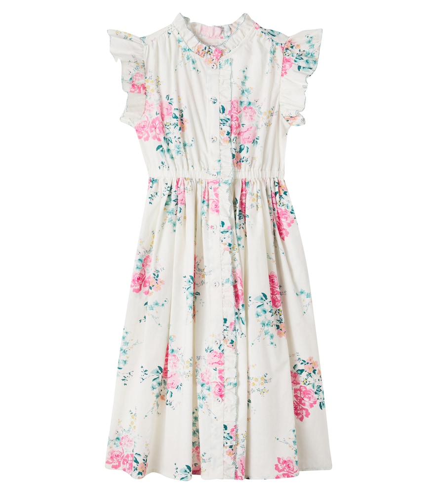 C'era Una Volta White Delphine Floral Cotton Dress Y Size 6 - Mytheresa