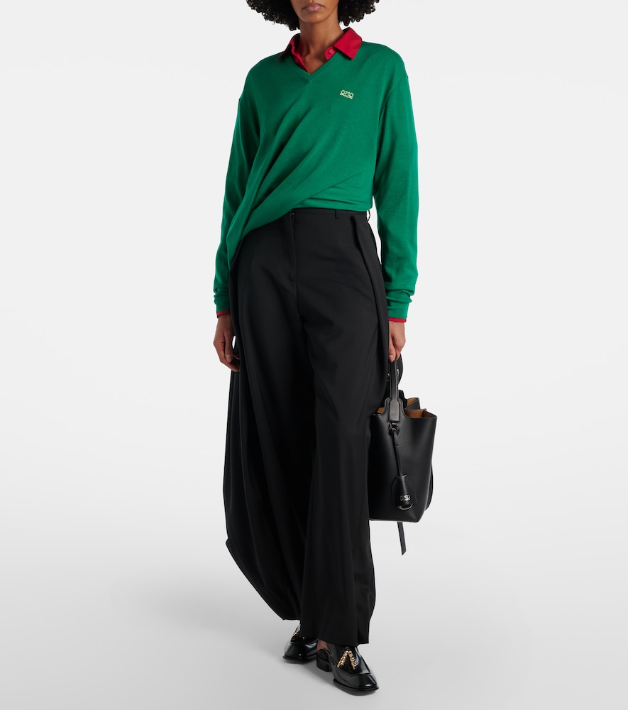 Loewe Double L asymmetric wool sweater