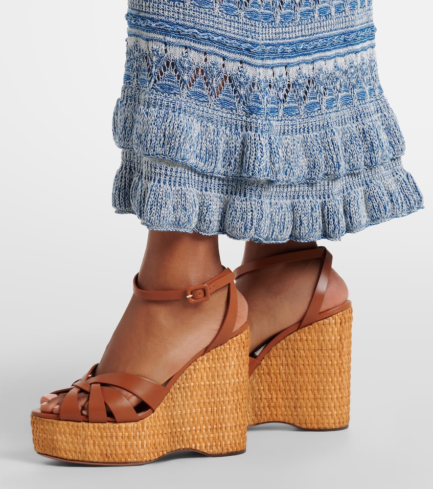 Aquazzura Copacabana leather wedge sandals