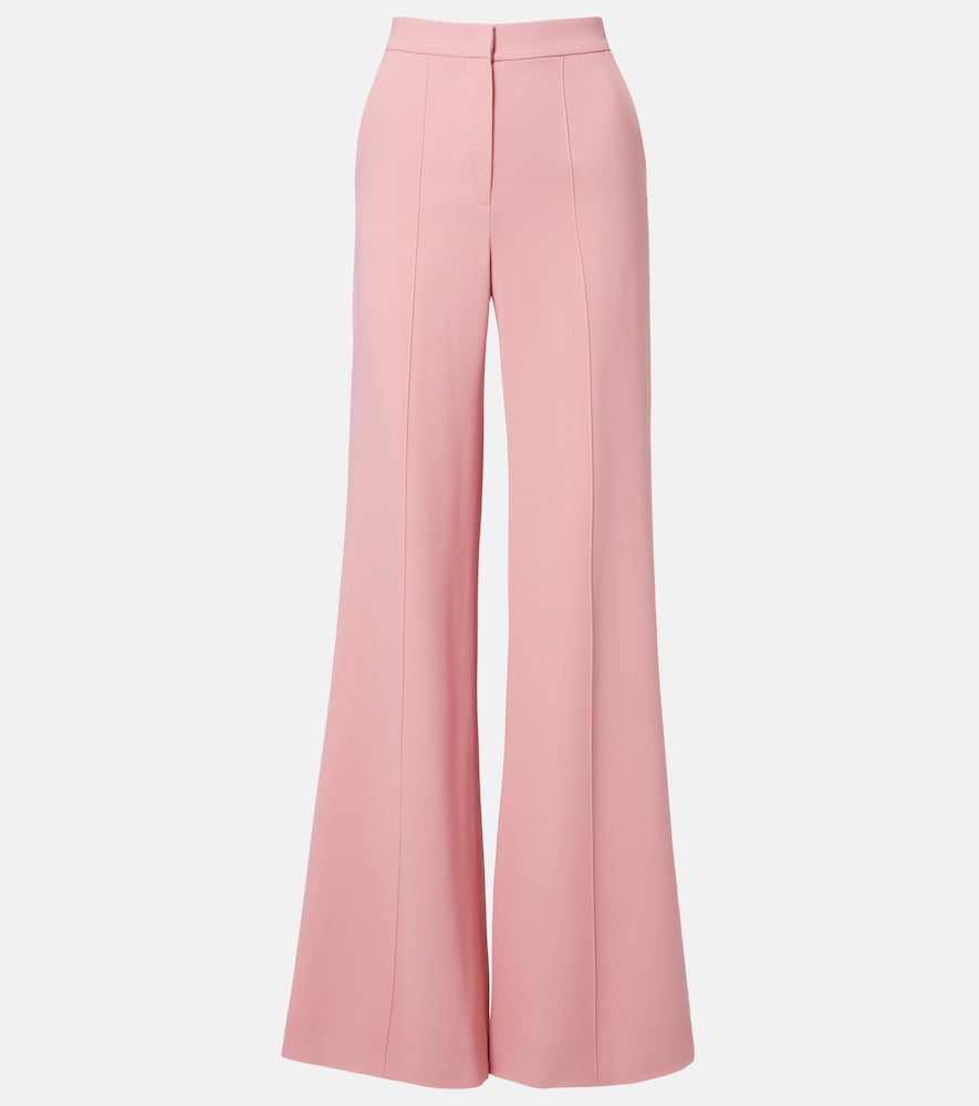 Elie Saab High-rise cady wide-leg pants