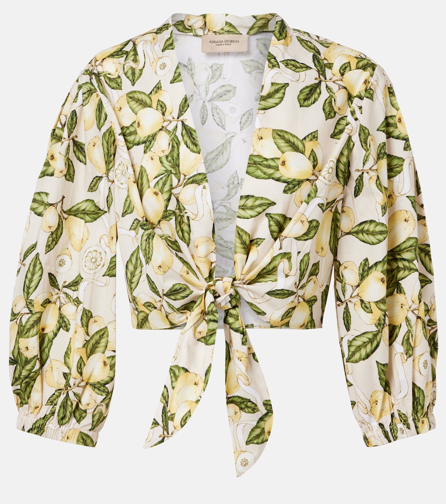 Adriana Degreas Printed cotton-blend crop top | Thumbnail 7 Adriana Degreas Printed cotton-blend crop top | Thumbnail 7