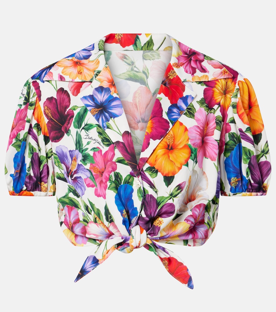 Dolce & Gabbana Floral Crop Top In Multi