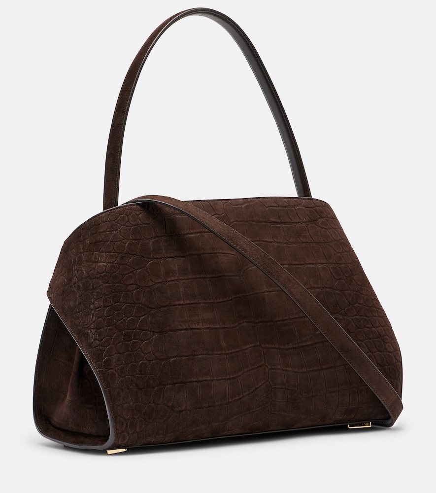  Ferragamo Ferragamo Hug Small Suede Shoulder Bag 