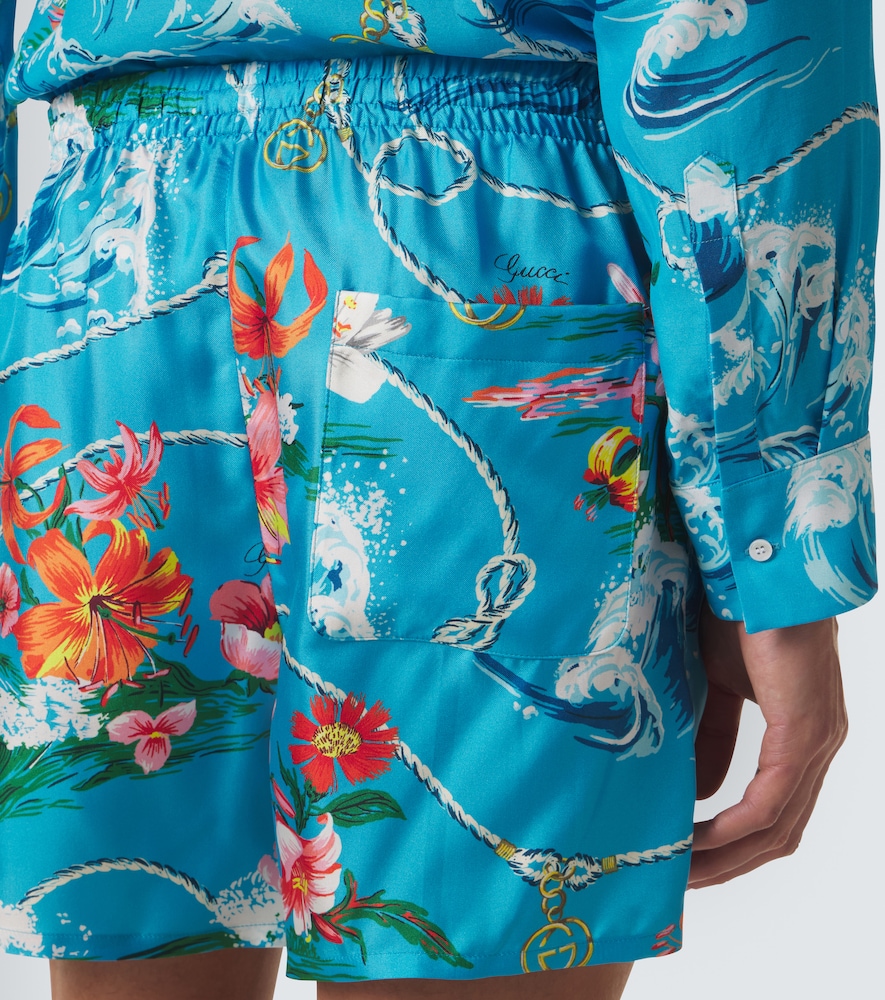  Gucci Gucci Shorts Aus Seiden-twill 
