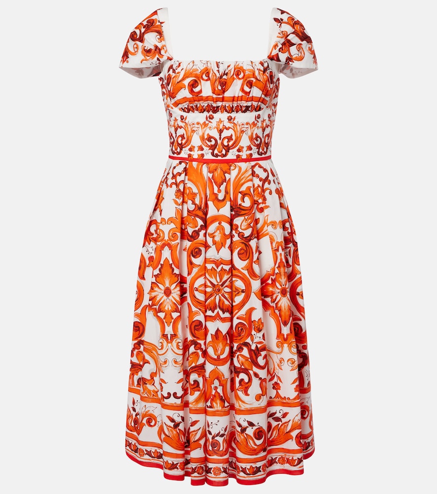 Midikleid Majolica aus Baumwollpopeline
