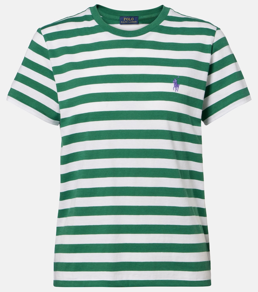 Polo Ralph Lauren Logo striped cotton jersey T-shirt