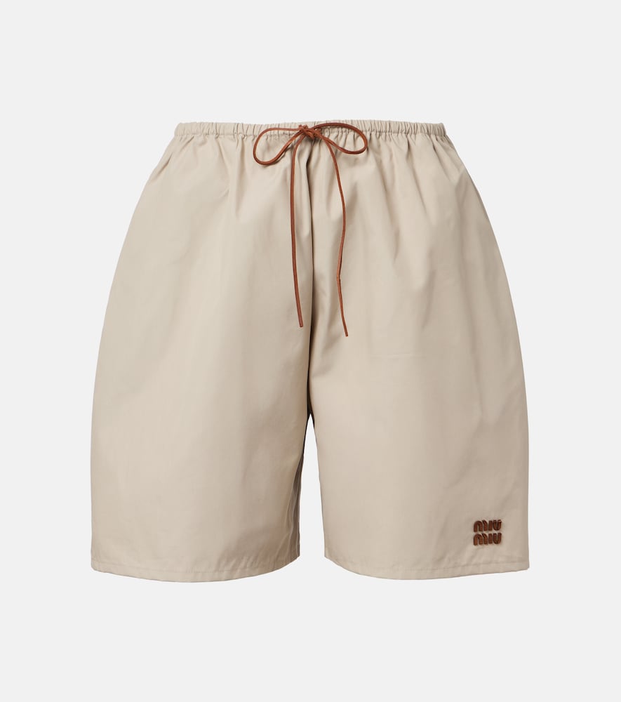 Miu Miu Cotton-blend Bermuda shorts