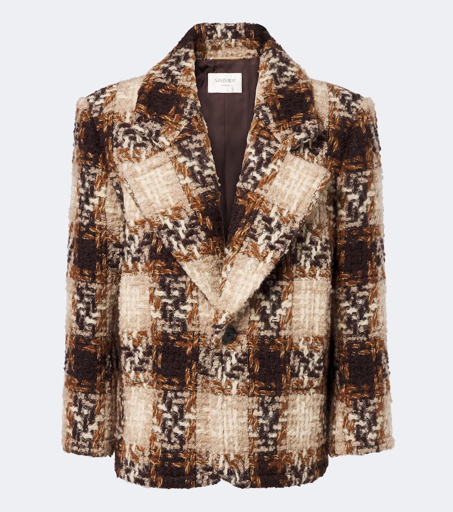 Saint Laurent Blazer en laine mlange carreaux 4200 €