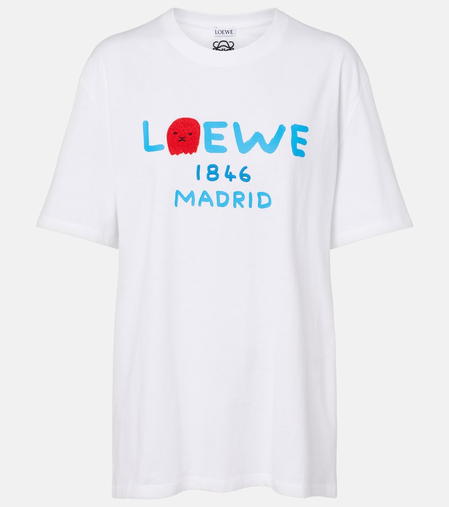 T-shirt in jersey di cotone con logo
