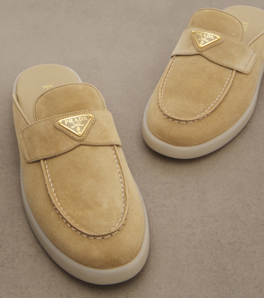 Prada Suede Mules In Multi