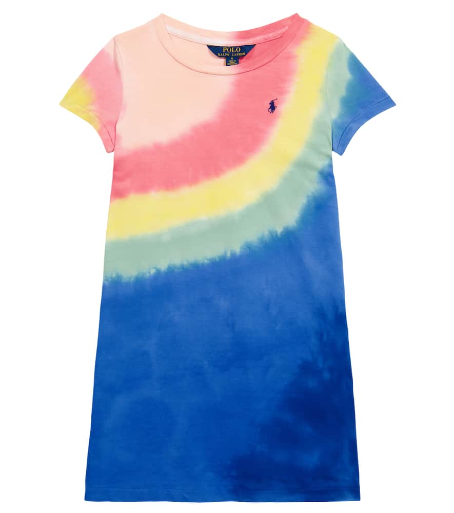 Click to view more detailed imagery on our partner's website Polo Ralph Lauren Kids' Tie-dye Cotton Jersey Tee Dress In Multicoloured