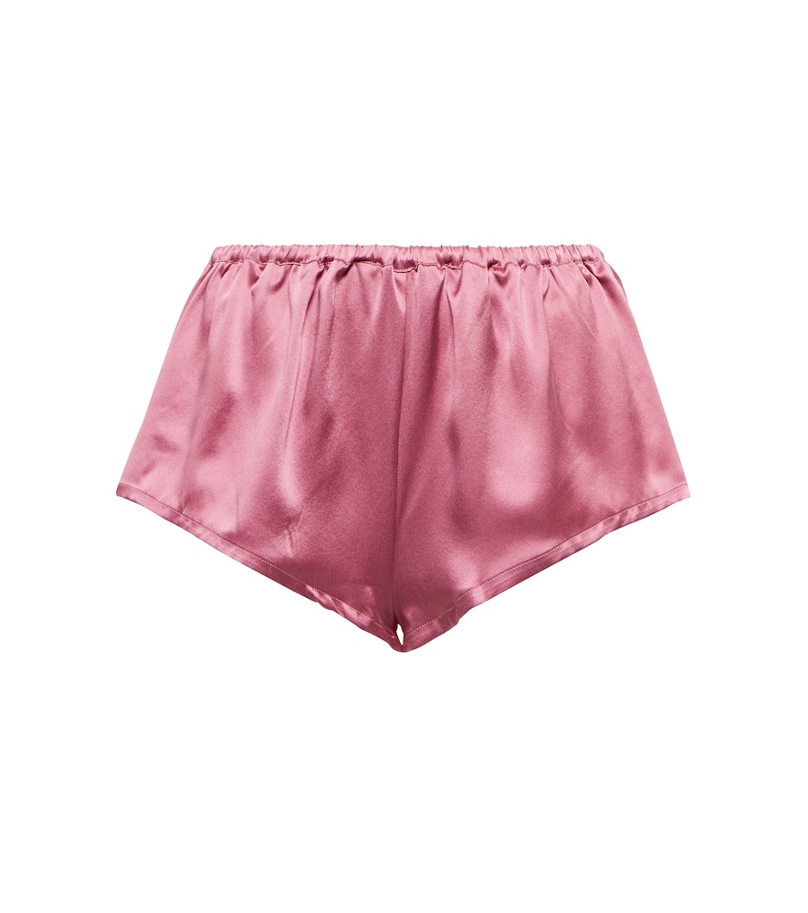 Asceno Venice silk satin pajama shorts