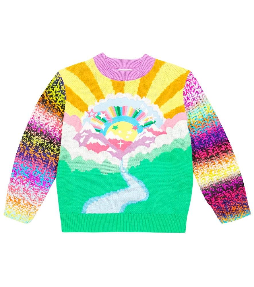Stella McCartney Kids Patterned striped knit sweater