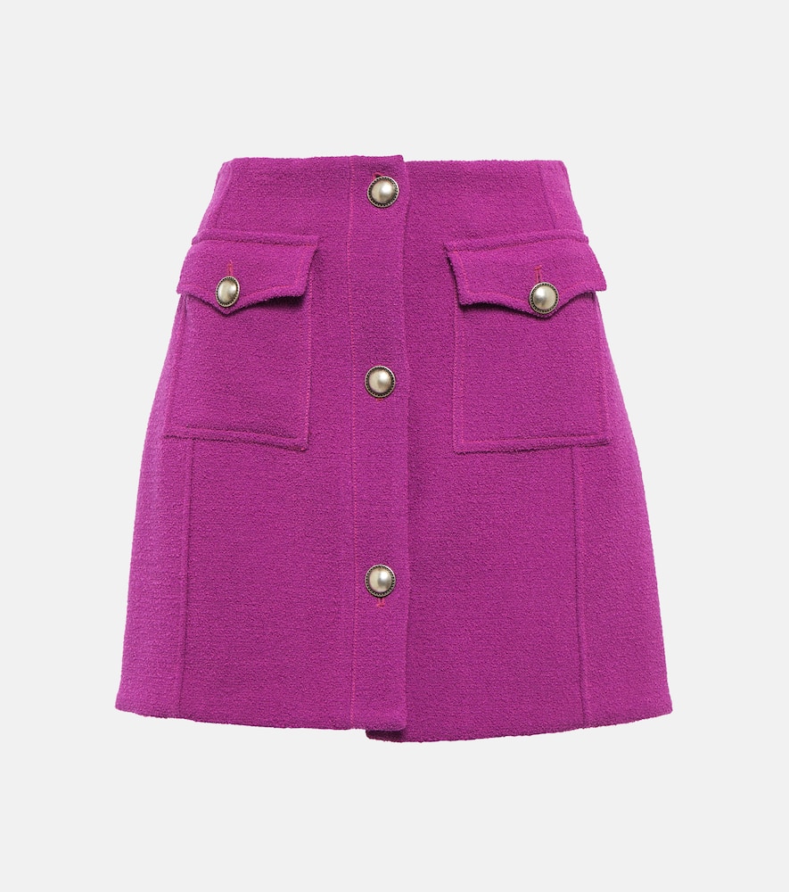 Alessandra Rich Wool-blend miniskirt