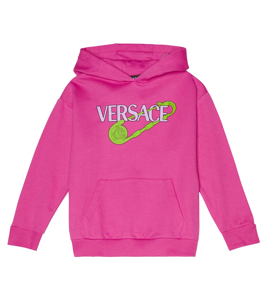 Versace Kids Safety Pin cotton hoodie