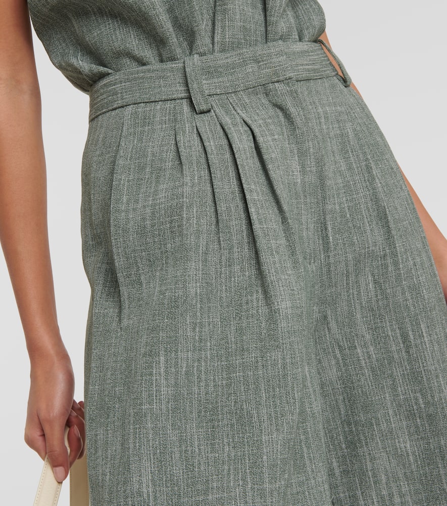 羊毛混纺高腰阔腿裤