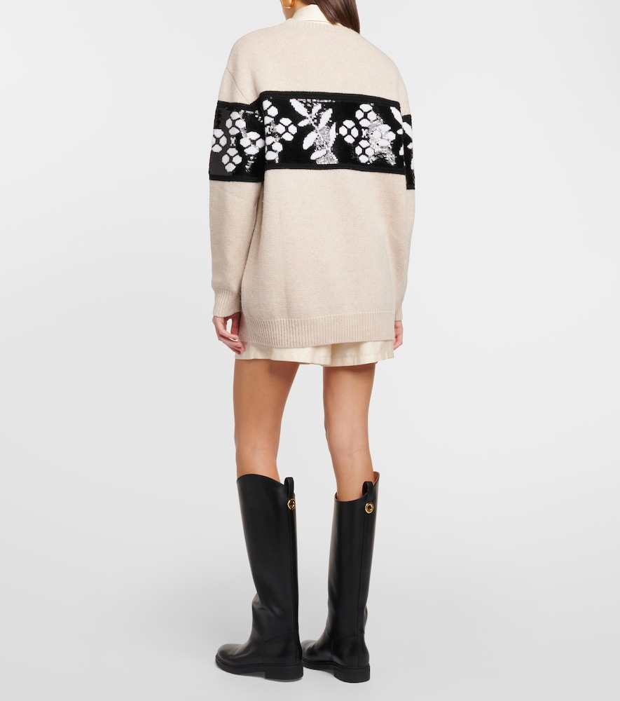  Max Mara Max Mara Jacquard Wool And Cashmere Sweater 