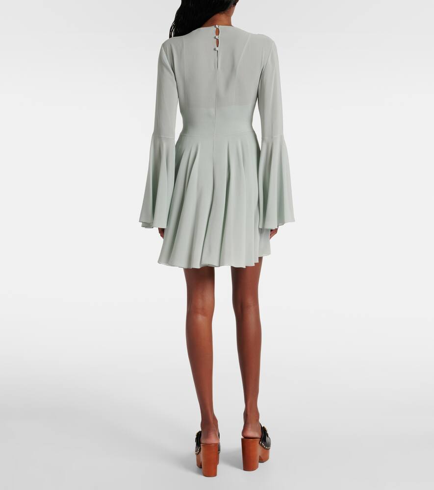 Chloé Silk Chiffon Minidress In Green