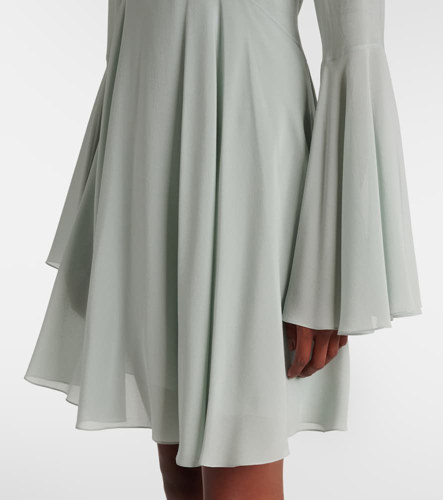 Chloé Silk Chiffon Minidress In Green