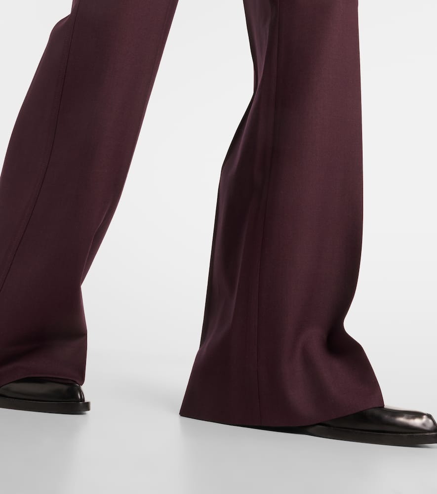 Victoria Beckham Alina High-rise Flared Pants In Brown
