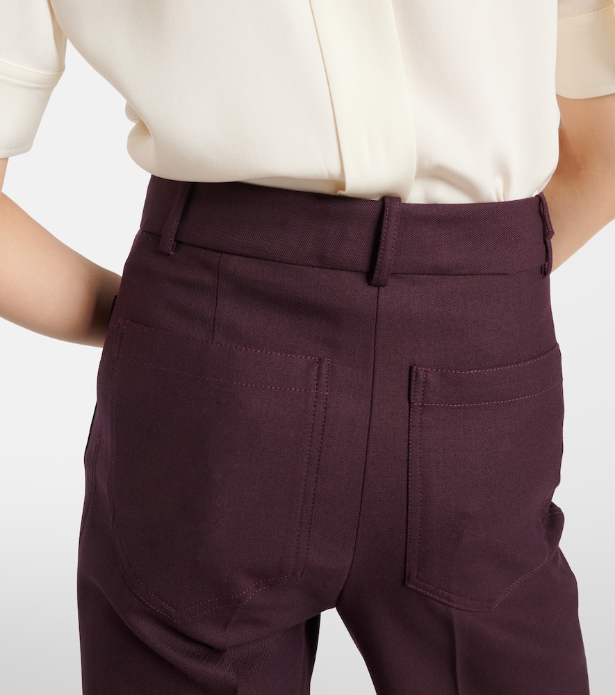 Victoria Beckham Alina High-rise Flared Pants In Brown