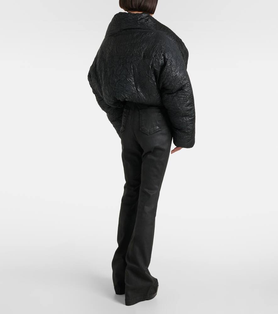 Y/project Cropped Puffer Jacket In Black