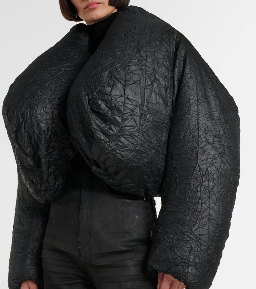 Y/project Cropped Puffer Jacket In Black