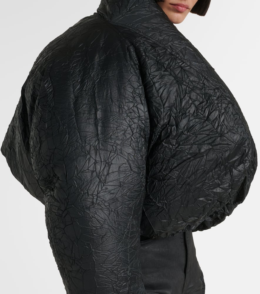 Y/project Cropped Puffer Jacket In Black