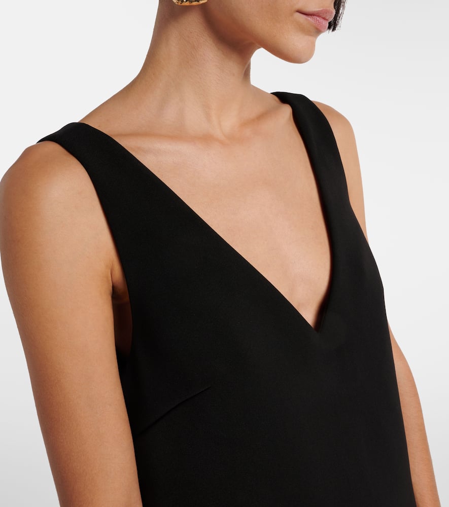 Self-portrait Embellished Satin-crepe Mini Dress In Black
