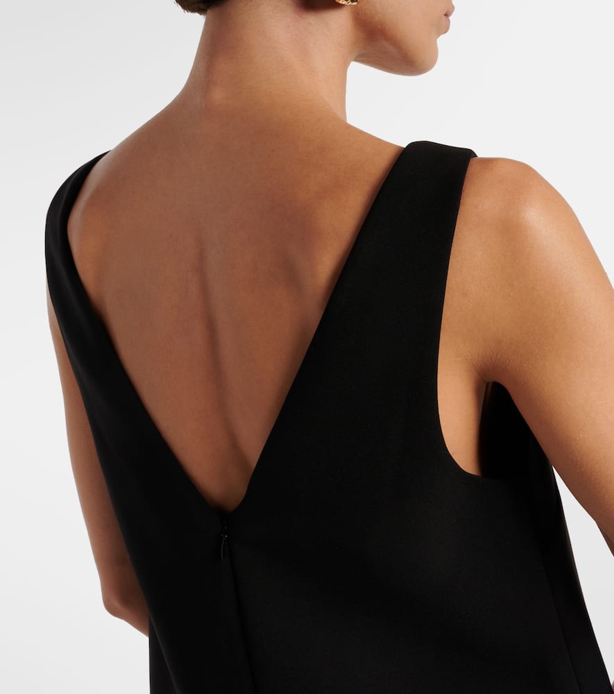 Self-portrait Embellished Satin-crepe Mini Dress In Black