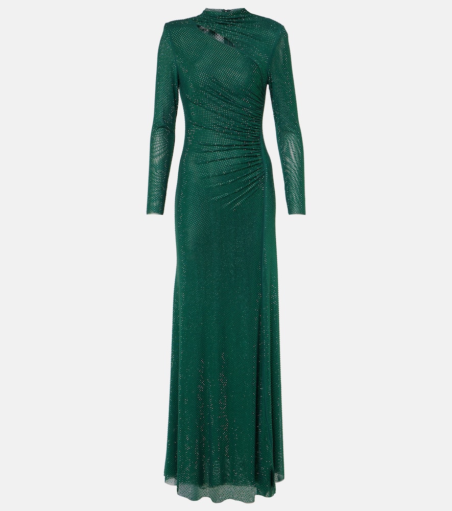 Embellished gathered gown