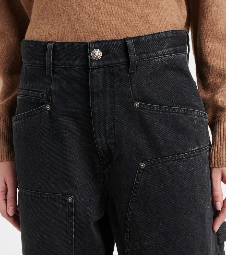 Isabel Marant Étoile Ophra Straight Jeans In Black