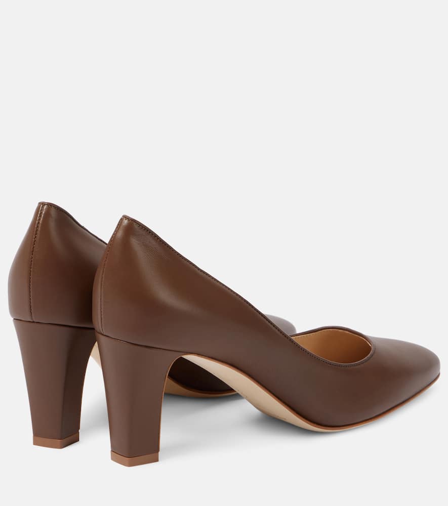 Manolo Blahnik Skiotto Leather Pumps In Brown