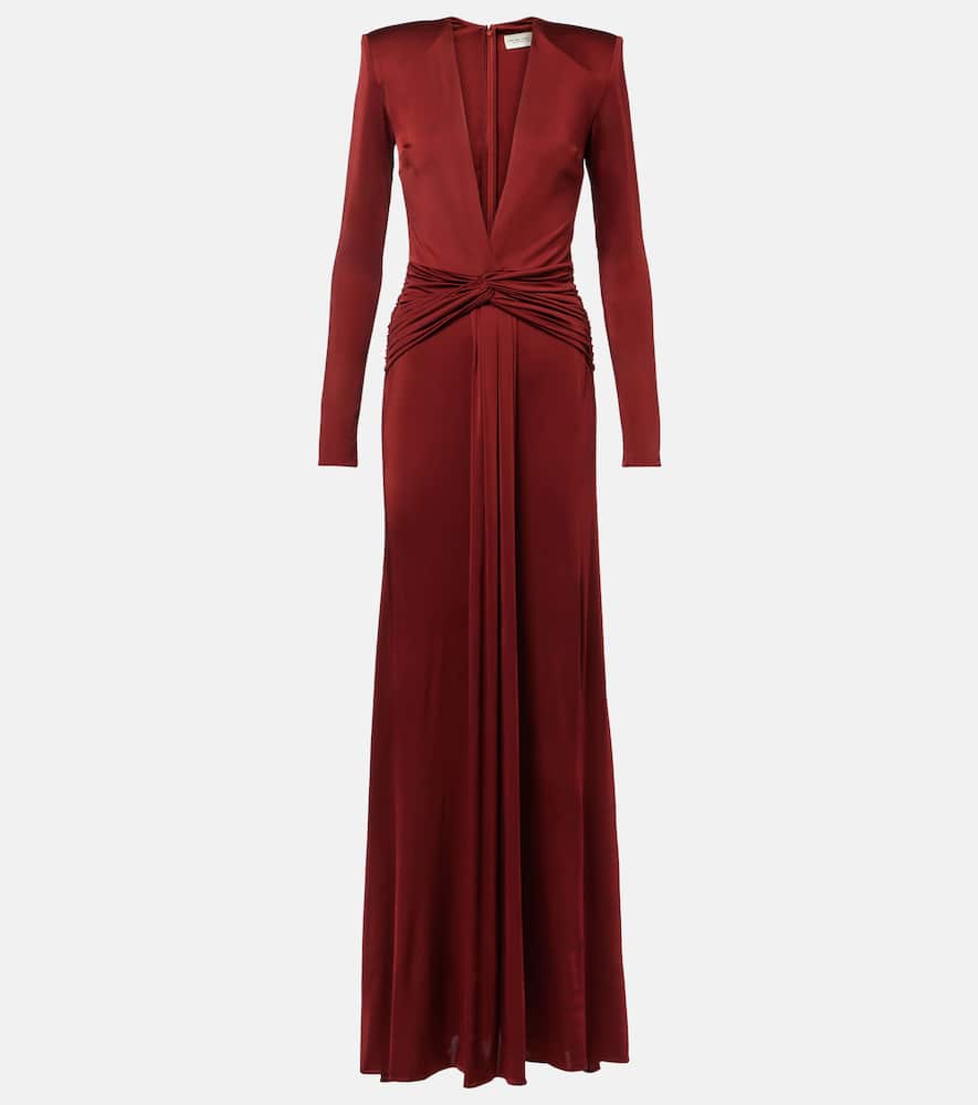The New Arrivals Ilkyaz Ozel Jersey Gown In Brown