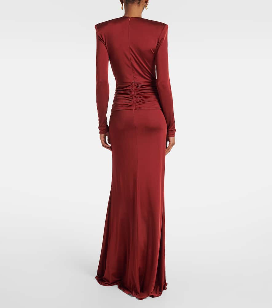 The New Arrivals Ilkyaz Ozel Jersey Gown In Brown