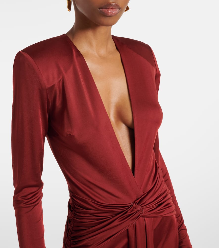 The New Arrivals Ilkyaz Ozel Jersey Gown In Brown