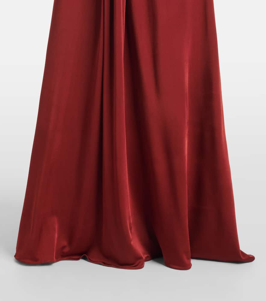 The New Arrivals Ilkyaz Ozel Jersey Gown In Brown