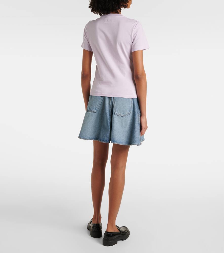 Ami Alexandre Mattiussi Ami De Caur Cotton T-shirt In Lilac/504