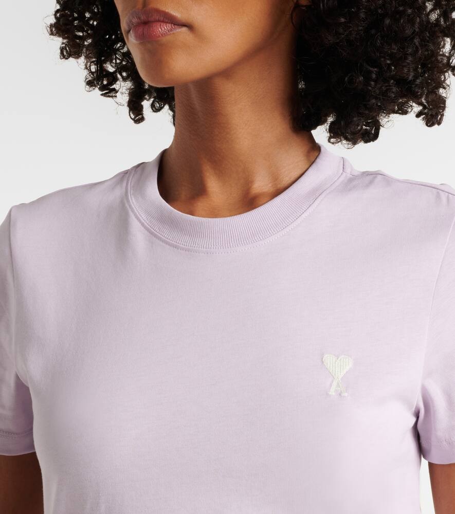 Ami Alexandre Mattiussi Ami De Caur Cotton T-shirt In Lilac/504