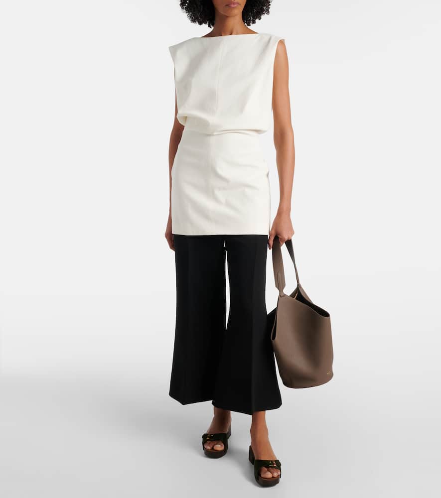Khaite Toma Bonded Crepe Minidress