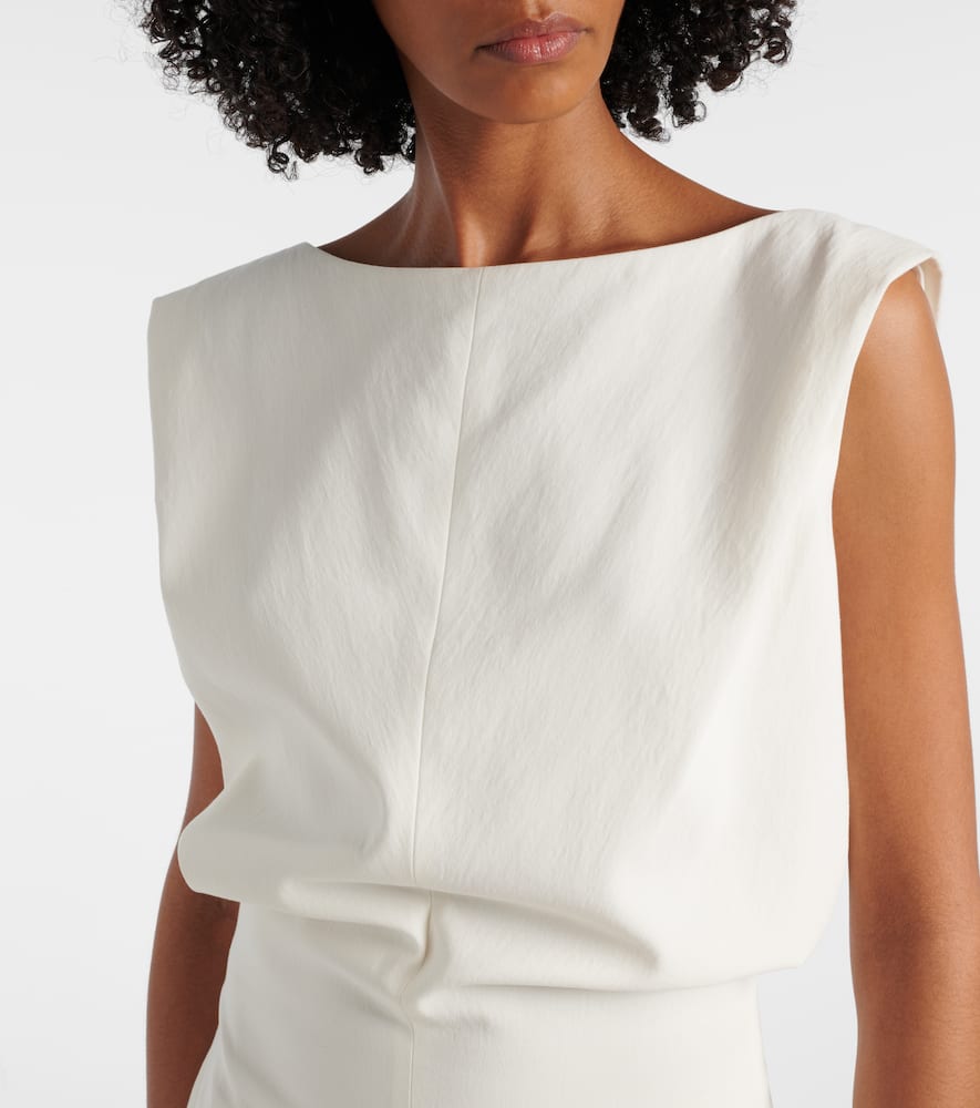 Khaite Toma Bonded Crepe Minidress