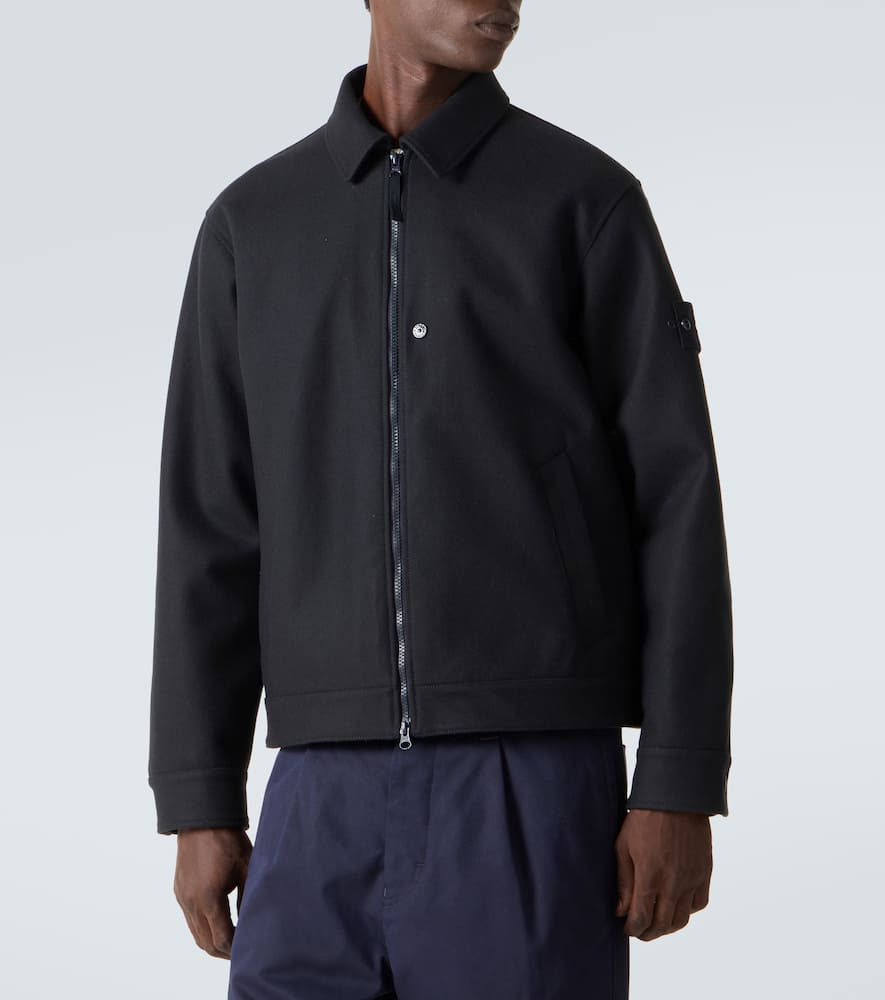 Stone Island Jacke Ghost Aus Flanell In Blue