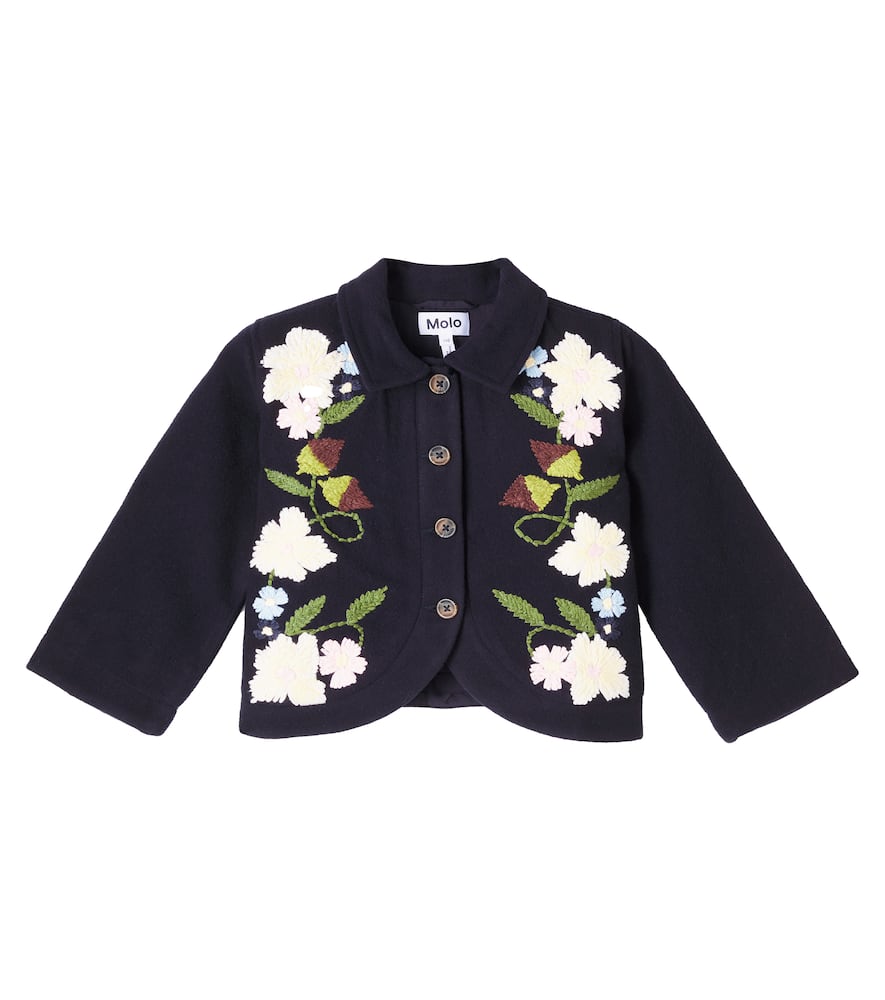 Molo Embroidered Jacket In Black